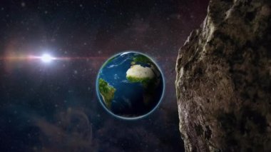 Dünya, düşmeden önce bir kaç dakika uzayda asteroit ya da meteor uçar