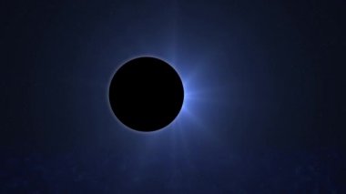Güneş tutulması, uzay, bilinmeyen gezegen veya ay görünümü