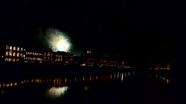 View Fireworks New Year Day Pisa — Stock Video