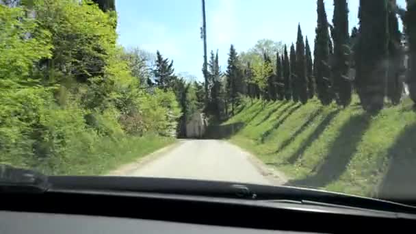 Lajatico Italien April 2018 Ankunft Theater Silenzio Lajatico — Stockvideo