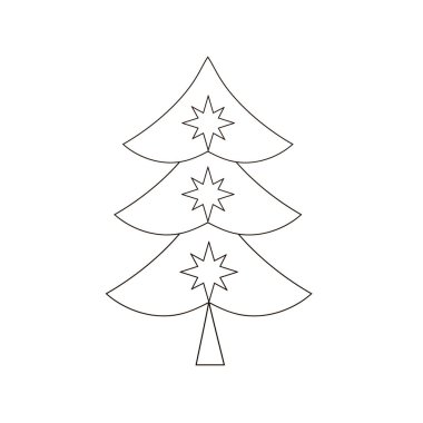 Bir Noel yıldızı ile Noel ağacı.