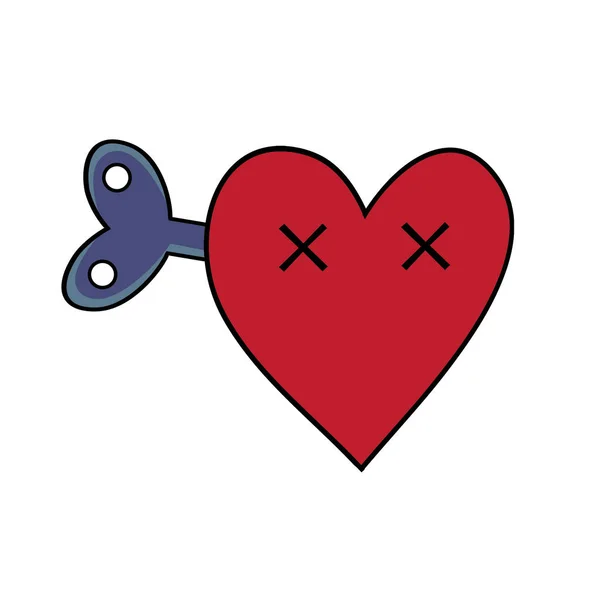 Cute cartoon emoticon hearts. — Stock Photo, Image