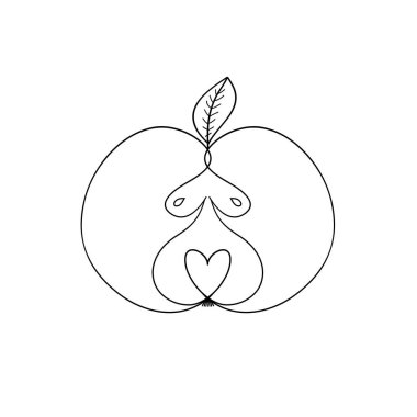 Bir elma kadında. Eve. Erotik.