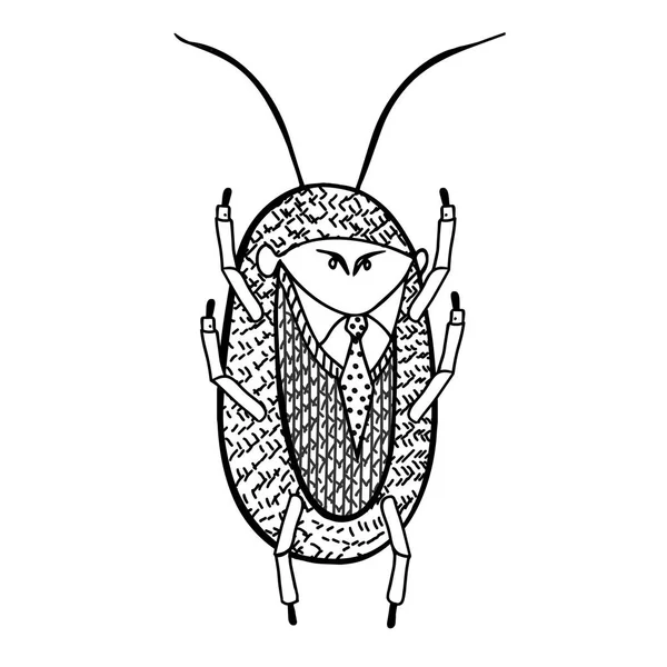 Κατσαρίδα. Εικονογράφηση ενός χειροποίητο κωμικό στυλ. — Φωτογραφία Αρχείου