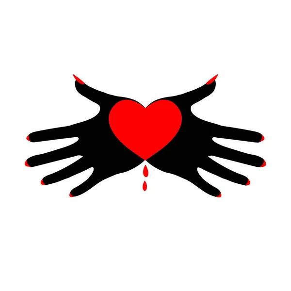 Mall För Alla Hjärtans Dag Handritad Vektorillustration Isolerade Vit Logotyp — Stockfoto