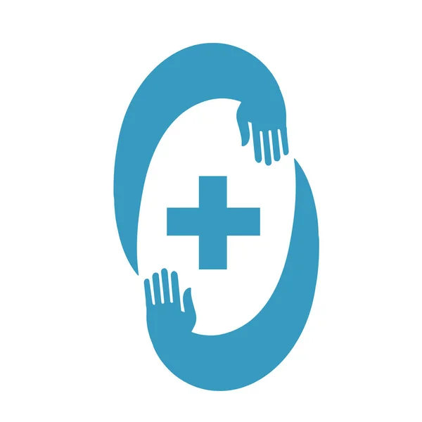 Icono de cruz médica, plantilla de logotipo de farmacia . —  Fotos de Stock