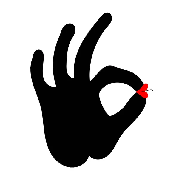 Geste OK Symbol, Handel und Marketing, beste Wahl der Vektorgrafik Zeichen. — Stockvektor