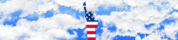 美利坚合众国 7月4日 独立日概念 自由女神像3D — 图库照片