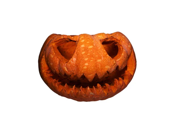 Calabaza de Halloween, Jack O Linterna aislada sobre fondo blanco — Foto de Stock