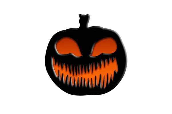 Halloween Pumpkin, Jack Lantern Emoticon Isolated on White Background — Stock Photo, Image