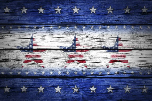 Glücklicher Unabhängigkeitstag Amerikanische Stars Auf Rustikalem Holzgrund — Stockfoto