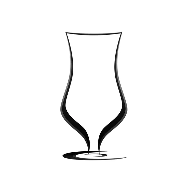 Cocktailglas Geïsoleerd Witte Achtergrond Illustratie — Stockfoto