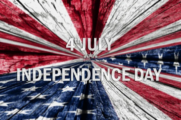 4Th July Independence Day Background American Flag Wooden Texture — Stock Photo, Image