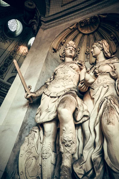 Wien Austria Estatua Alegórica Simboliza Lema María Teresa Justicia Clemencia — Foto de Stock