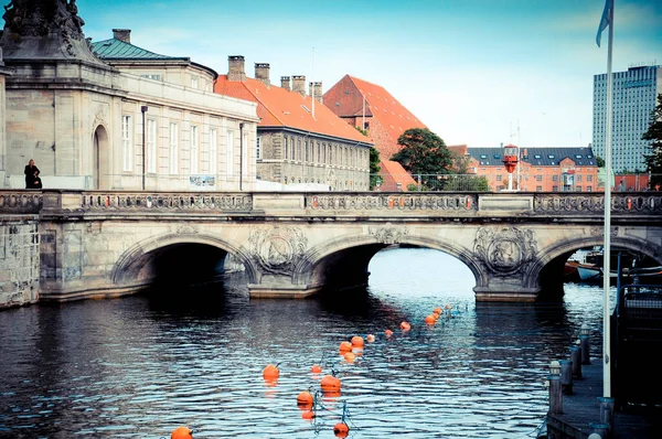 Копенгаген Дания Мост Реке — стоковое фото