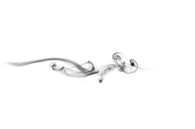 Gri duman dalgası beyazda izole edildi