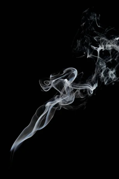 Kouř Izolovaný Bílém Pozadí — Stock fotografie