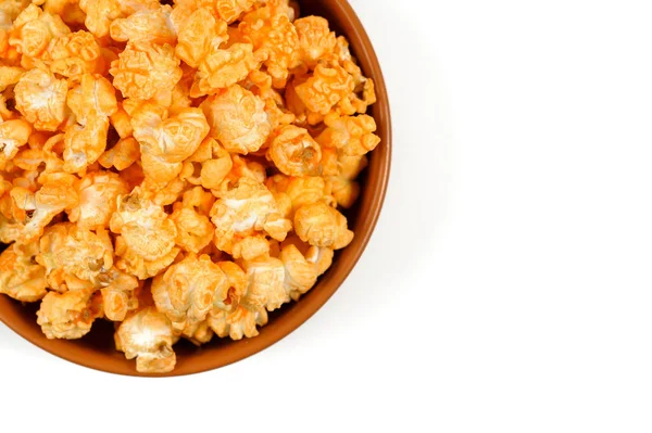 Kijk Uit Bovenstaande Gedeelte Van Een Heerlijk Zoute Gouden Popcorn — Stockfoto