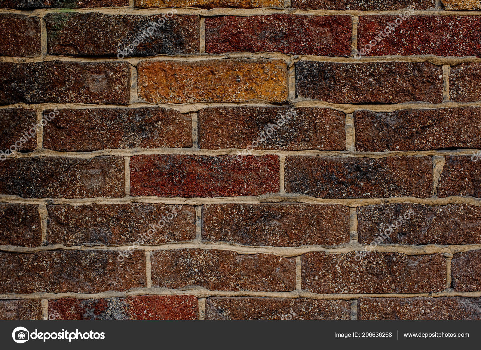 Red Brick Rustic Textured Background Light Color Cement Seams
