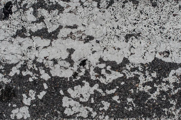 Background Texture Long Time Ago Painted White Dye Dark Asphalt — Stock Photo, Image