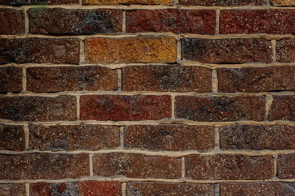 Rött Tegel Rustika Texturerat Bakgrund Med Ljus Färg Cement Sömmar — Stockfoto