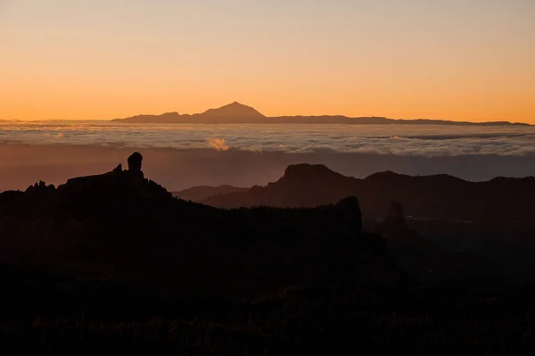 stock image GRAN CANARIA,SPAIN - NOVEMBER 6, 2018: View from the mountains Roque Nublo on the Tenerife island