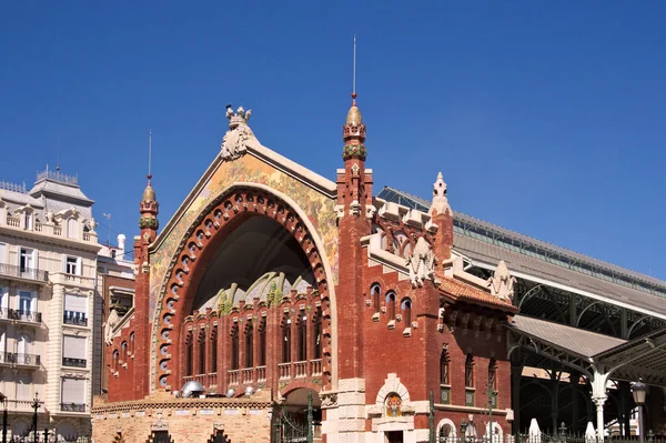 Mars 2017 Valencia Spanien Modernistisk Fasad Mercat Colon Staden Valencia — Stockfoto