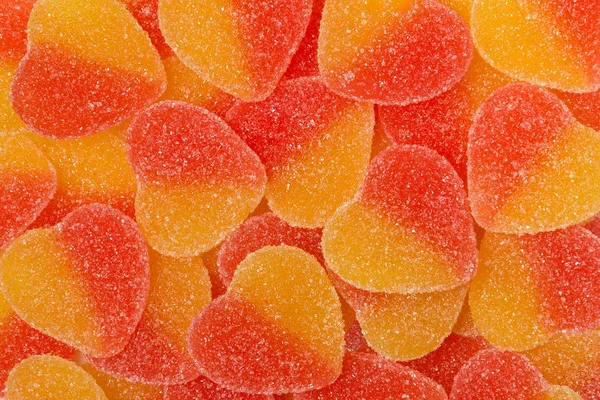 Arka plan olarak kalp şeklinde marmelat