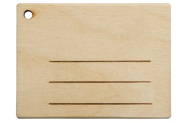 Drewniany Znak Izolowany Białym Tle — Zdjęcie stockowe