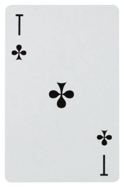 İskambil ası çapraz izole üzerinde beyaz