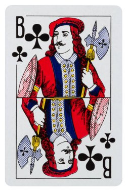 Plaing kartı valesi izole üzerinde beyaz