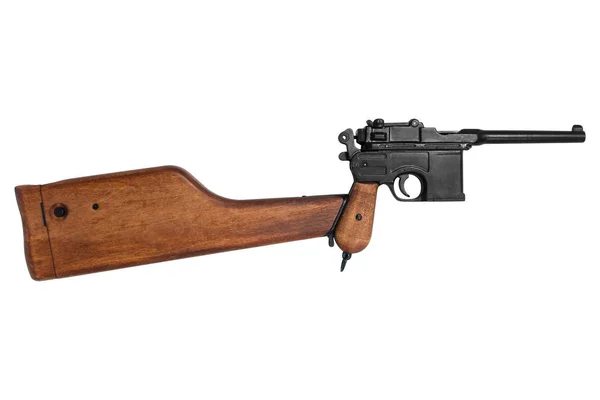 Beyaz üzerinde izole popo ile eski silah