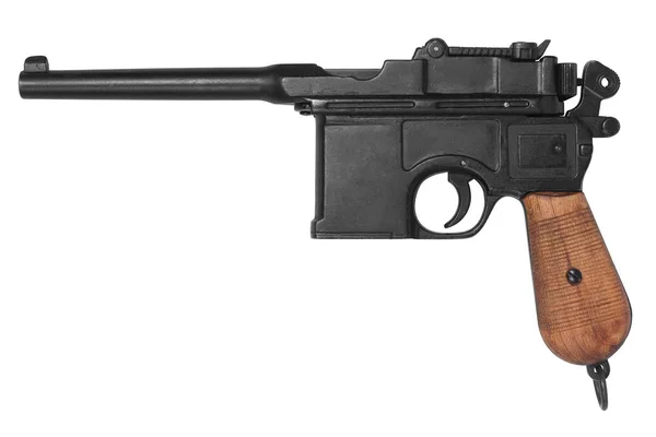 Eski silah sistemi Mauser beyaz izole