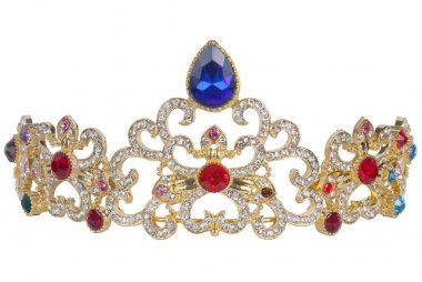 Diadem saç süsü beyaz izole
