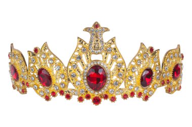 Diadem saç süsü beyaz izole