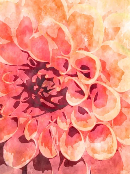 Original watercolor painting on canvas of a flower