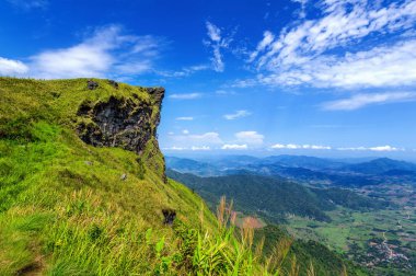 Phu Chi Fa güzel manzara. Chiang Rai Eyaleti, Tayland Phu Chi fa Ulusal Park.