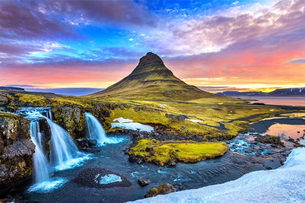 Kirkjufell Amanecer Islandia Hermoso Paisaje — Foto de Stock