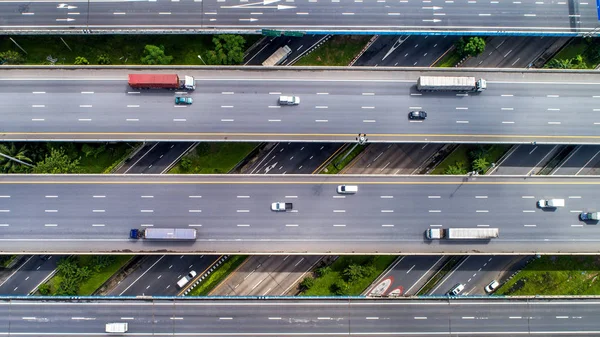 Stadtverkehr Von Autobahn Und Brücke — Stockfoto