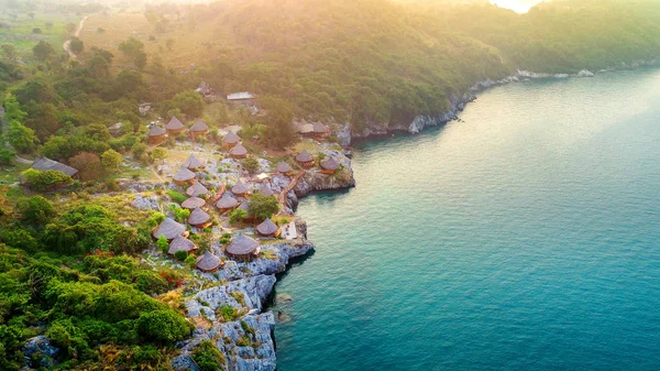 Vista Aérea Cottage Ilha Chang Tailândia — Fotografia de Stock