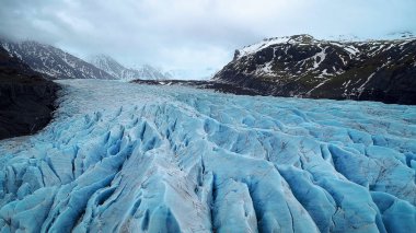 Skaftafell Buzulu, İzlanda Vatnajokull Ulusal Parkı.