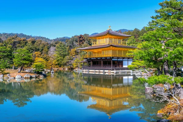 Pavilhão Ouro Templo Kinkakuji Kyoto Japão — Fotografia de Stock