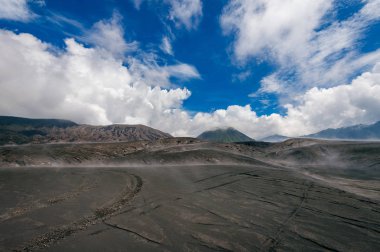 Mount Bromo yanardağ (Gunung Bromo) Bromo Tengger Semeru Milli Parkı'nda, Doğu Java, Endonezya.