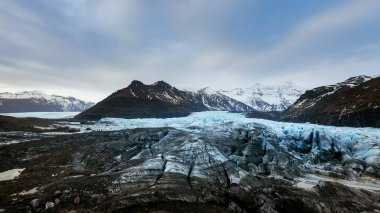 Skaftafell Buzulu, İzlanda Vatnajokull Ulusal Parkı.