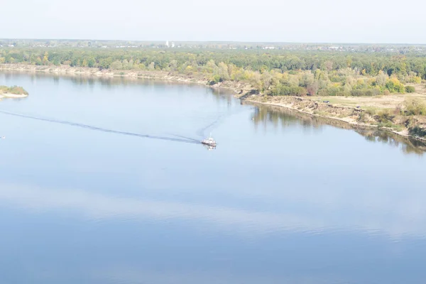 Rivière Oka Avec Végétation Sur Les Rives Paysage Automnal — Photo