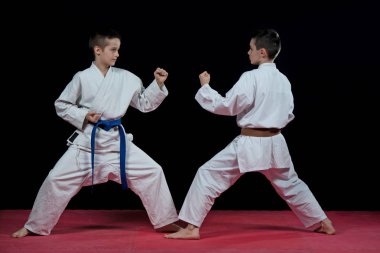 Çocuk karate darbeler eğitim