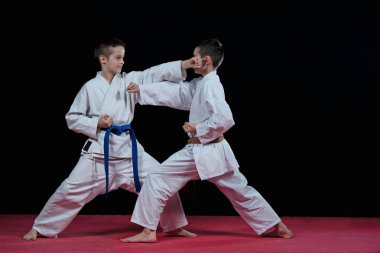 Çocuk karate darbeler eğitim
