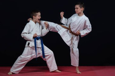 Çocuk karate darbeler eğitim