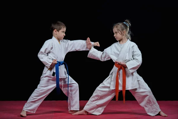 Los Niños Están Entrenando Karate — Foto de Stock