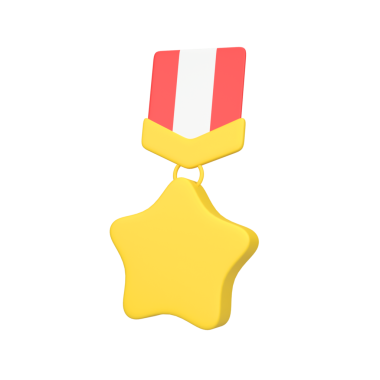Yıldız altın ödüllü münferit 3D resim çizimi